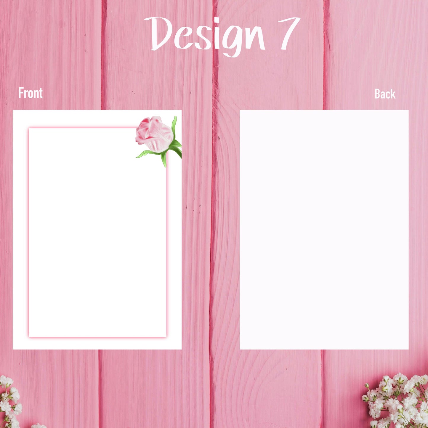 Pink Rose Planner Inserts – 42 Pack Blank / To-Do Pages / Undated Planner Pages / Cute Floral Stationery
