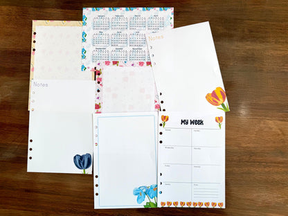 Flower A5 Planner Inserts – To-Do, Blank (60-Pack)