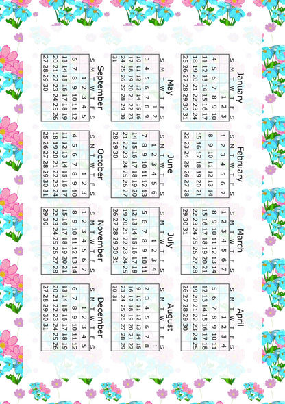 Flower A5 Planner Inserts – To-Do, Blank (60-Pack)