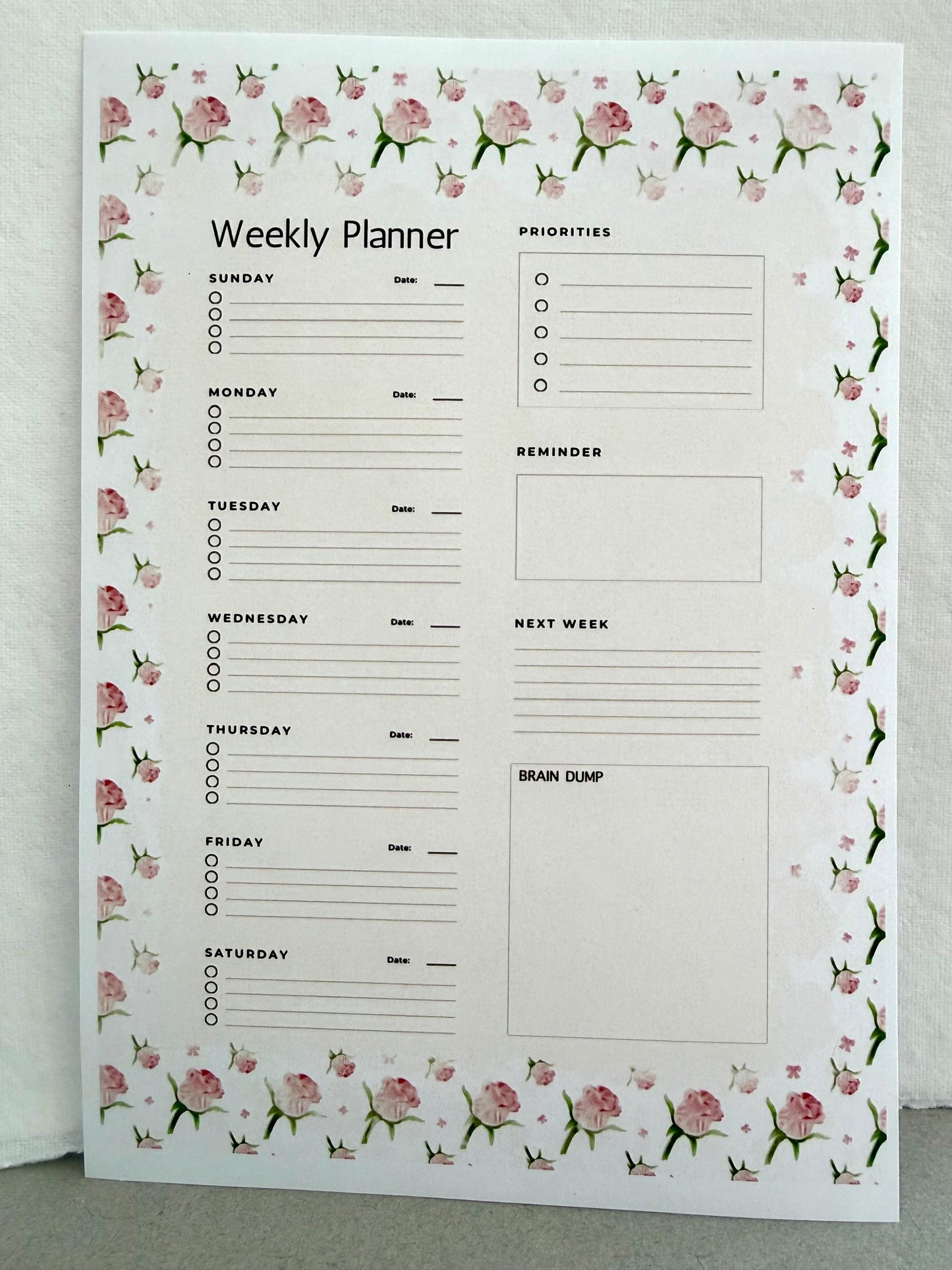 A5 “Oops” Planner Inserts – Pack of 20 | Discounted Misprint Planner Pages | 5.83 x 8.25 | Blank Backs | Mystery Stationery Bundle