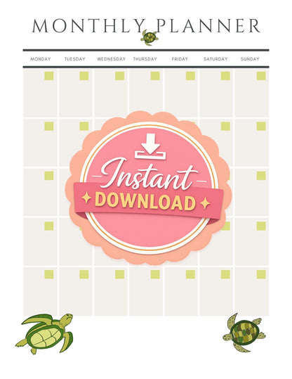 Printable Monthly Planner  | To Do List & Weekly Planner | Minimal Planner Pages | Printable Organization Sheet | Instant Download