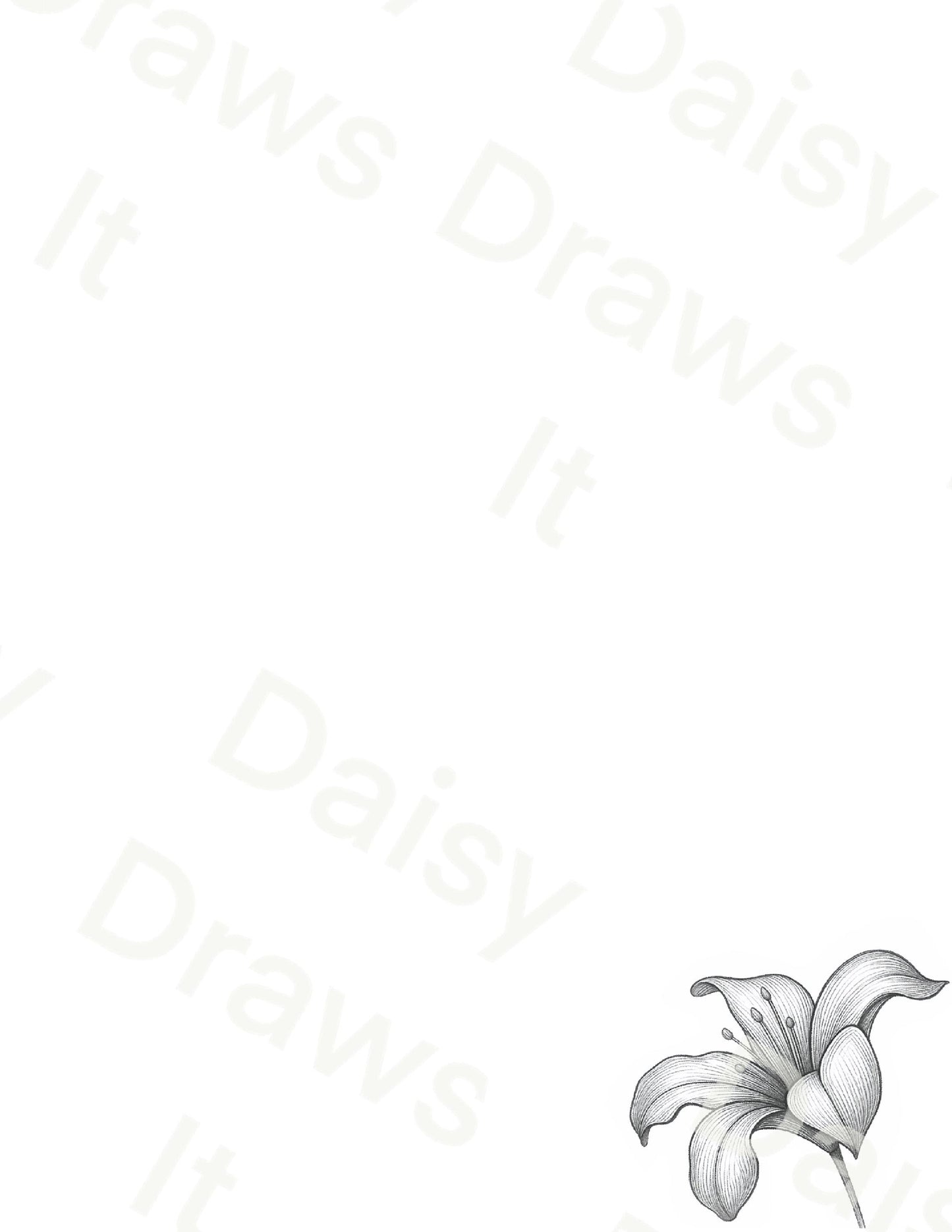 Black & White Lillies Printable Planner | Instant Download