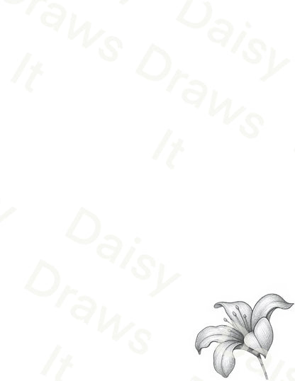 Black & White Lillies Printable Planner | Instant Download