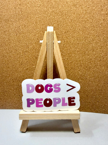 Dogs > People sticker - waterproof