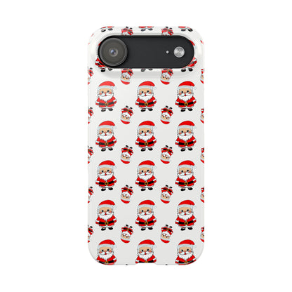 Slim Phone Cases - Cute Santa Cartoon, Festive Holiday Cellphone Covers, Christmas Santa Phone cover