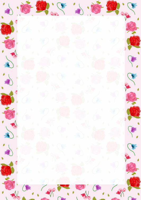 Floral A5 Planner Inserts - 6 Hole Punched - Pack of 25