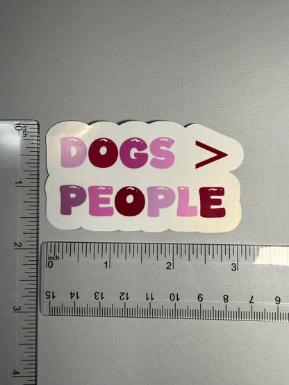Dogs > People sticker - waterproof