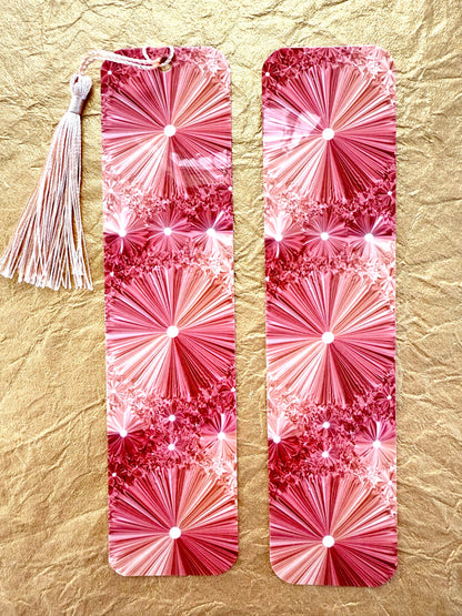 Kaleidoscope Pinch Effect Bookmark - Rose Gold with or without tassel