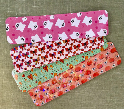 Holographic Halloween & Fall Bookmarks