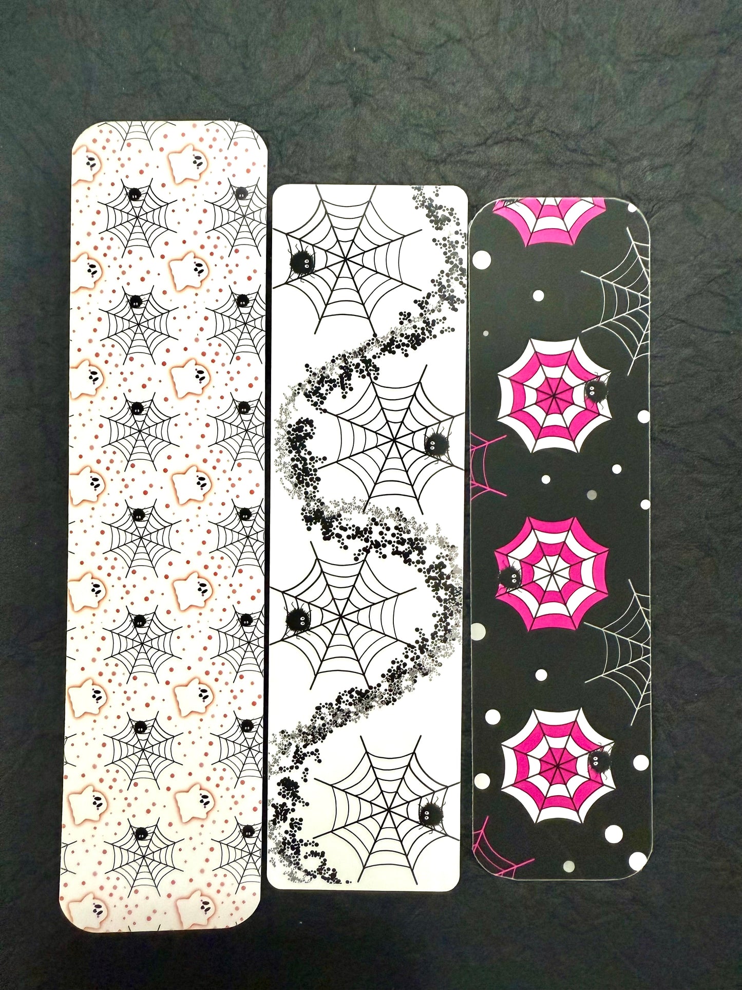 Bundle of THREE Spiderweb Halloween & Spooky Season Bookmarks