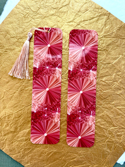 Kaleidoscope Pinch Effect Bookmark - Rose Gold with or without tassel