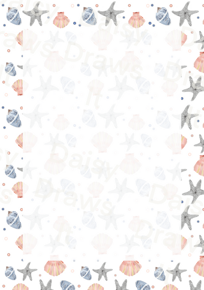 Down By The Seashore A5 Planner Inserts | 48-Piece Coastal 6-Hole Punched Planner Refill