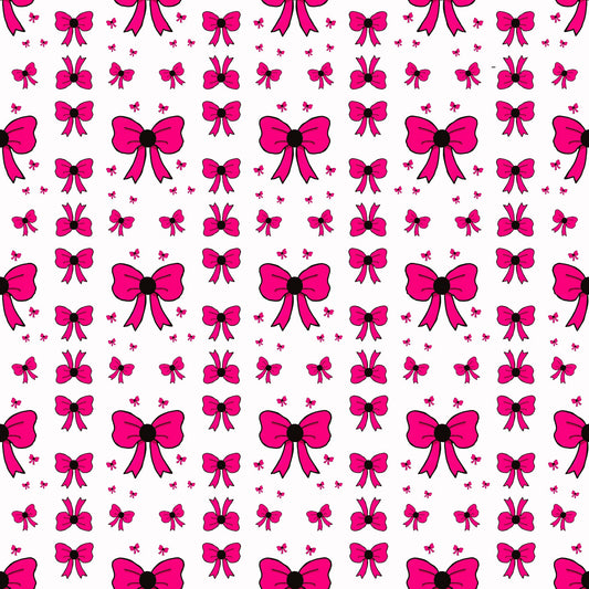 Pink Bows Seamless Pattern - Digital Download