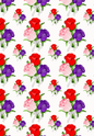 Flower Bouquet Seamless Pattern - Digital Download