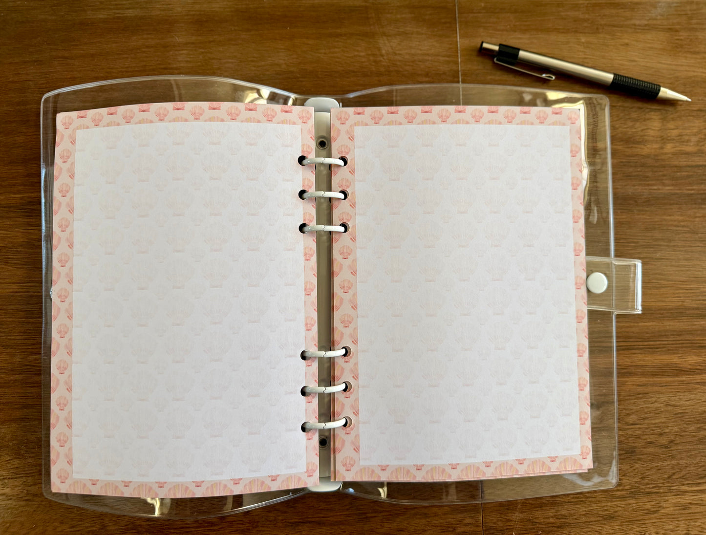 Seashells A5 Planner Inserts - 6 Hole Punched - Pack of 25