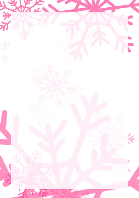 Snowflakes A5 Planner Inserts - 6 Hole Punched - Pack of 25