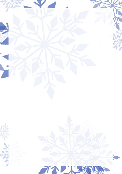 Snowflakes A5 Planner Inserts - 6 Hole Punched - Pack of 25