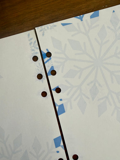 Snowflakes A5 Planner Inserts - 6 Hole Punched - Pack of 25