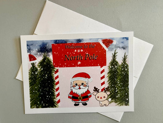 Welcome to The North Pole Greeting Cards - Pack of 5 w/ Envelopes