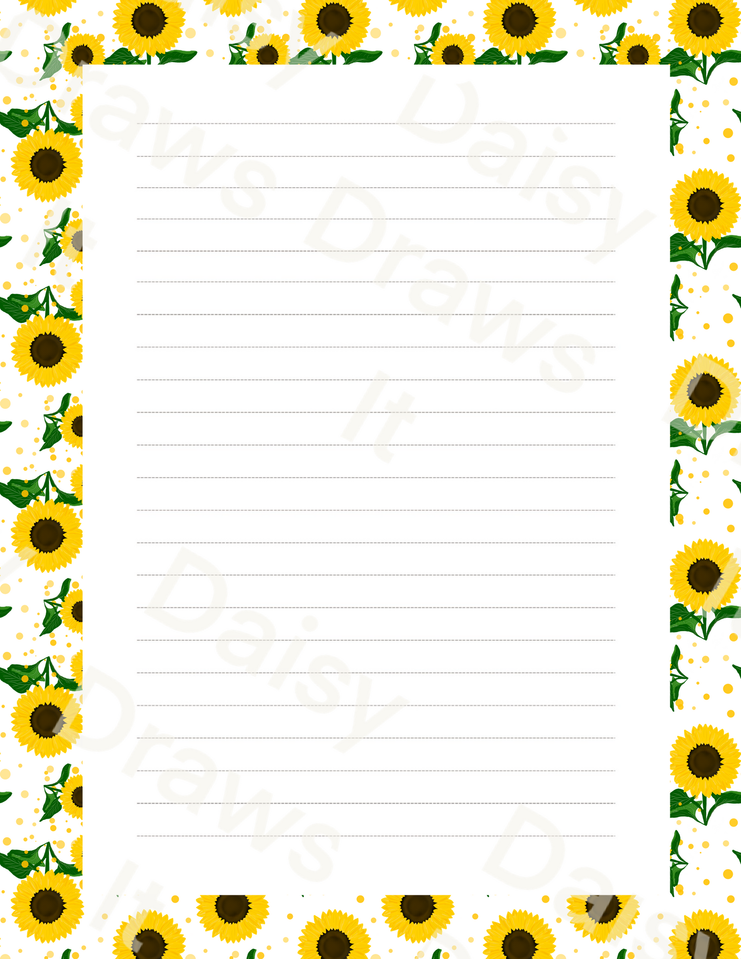 Sunflower Planner Inserts A5 – 60 Page Printed Bundle (6 Hole Punched)