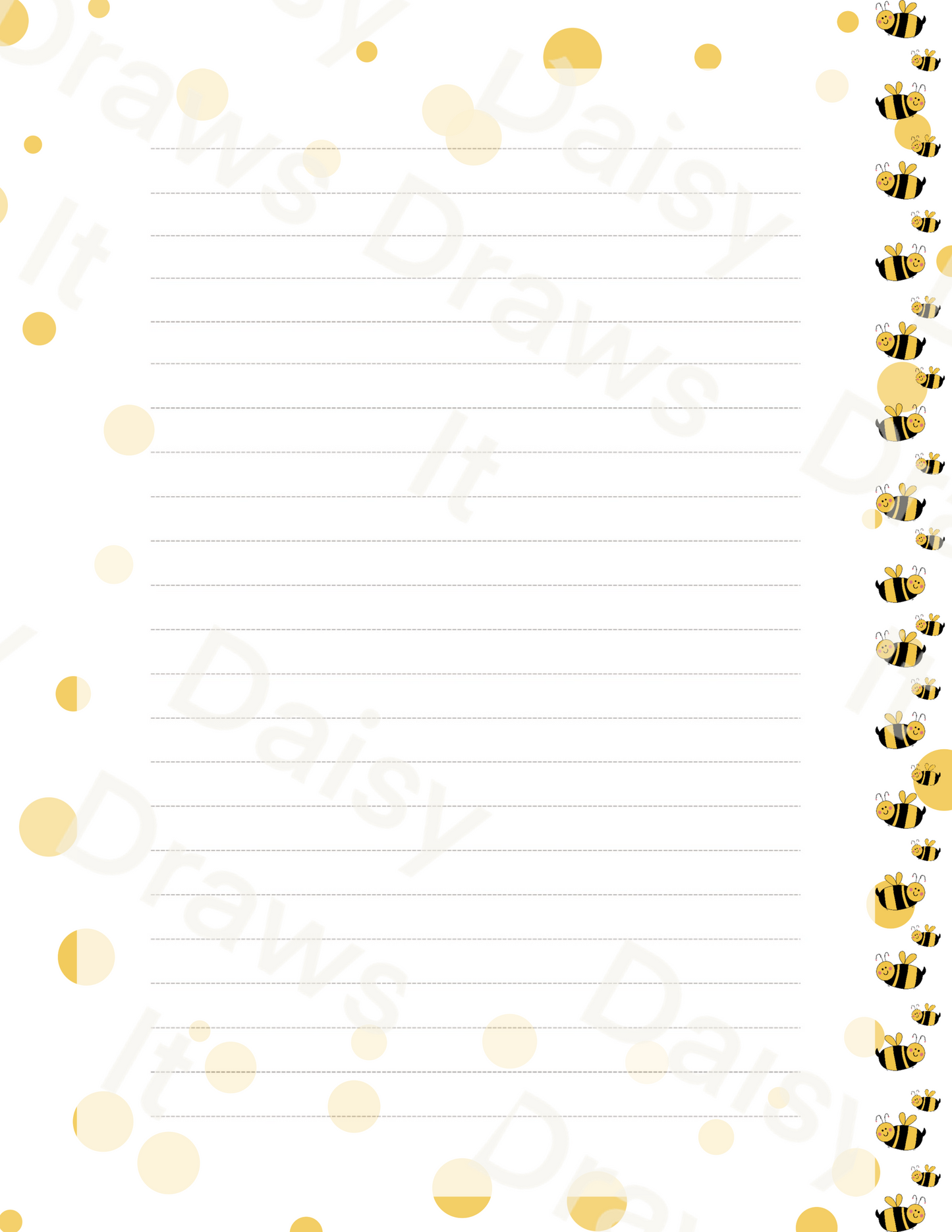 Bees Planner Inserts A5 – 60 Page Printed Bundle (6 Hole Punched)