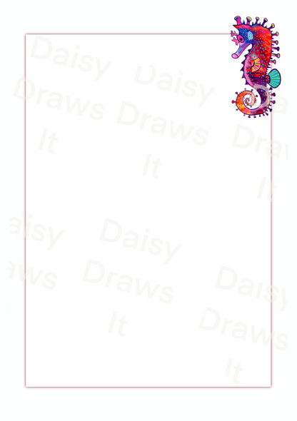 Seahorse Planner Inserts A5 – 60 Page Printed Bundle (6 Hole Punched)