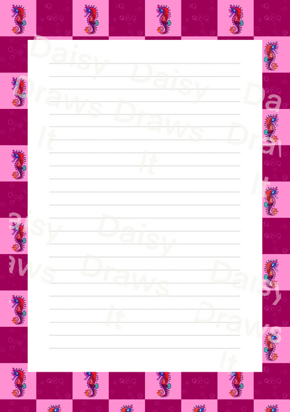 Seahorse Planner Inserts A5 – 60 Page Printed Bundle (6 Hole Punched)