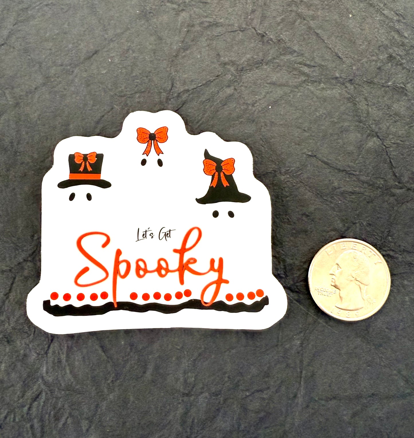 Spooky Ghost Sticker - 3" x 2.6" - Drawn by Daaaisy!