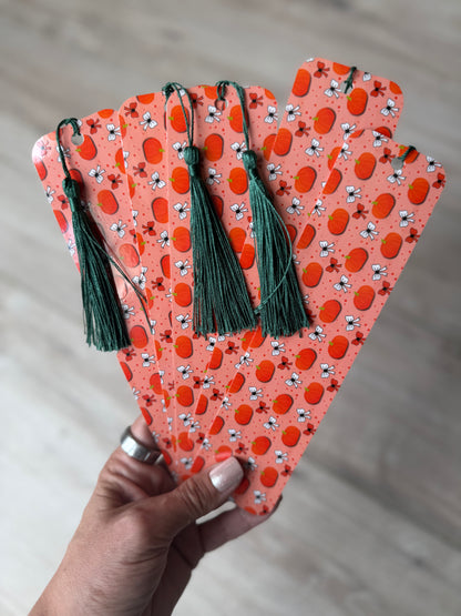 Tassel Orange Pumpkin Bookmark