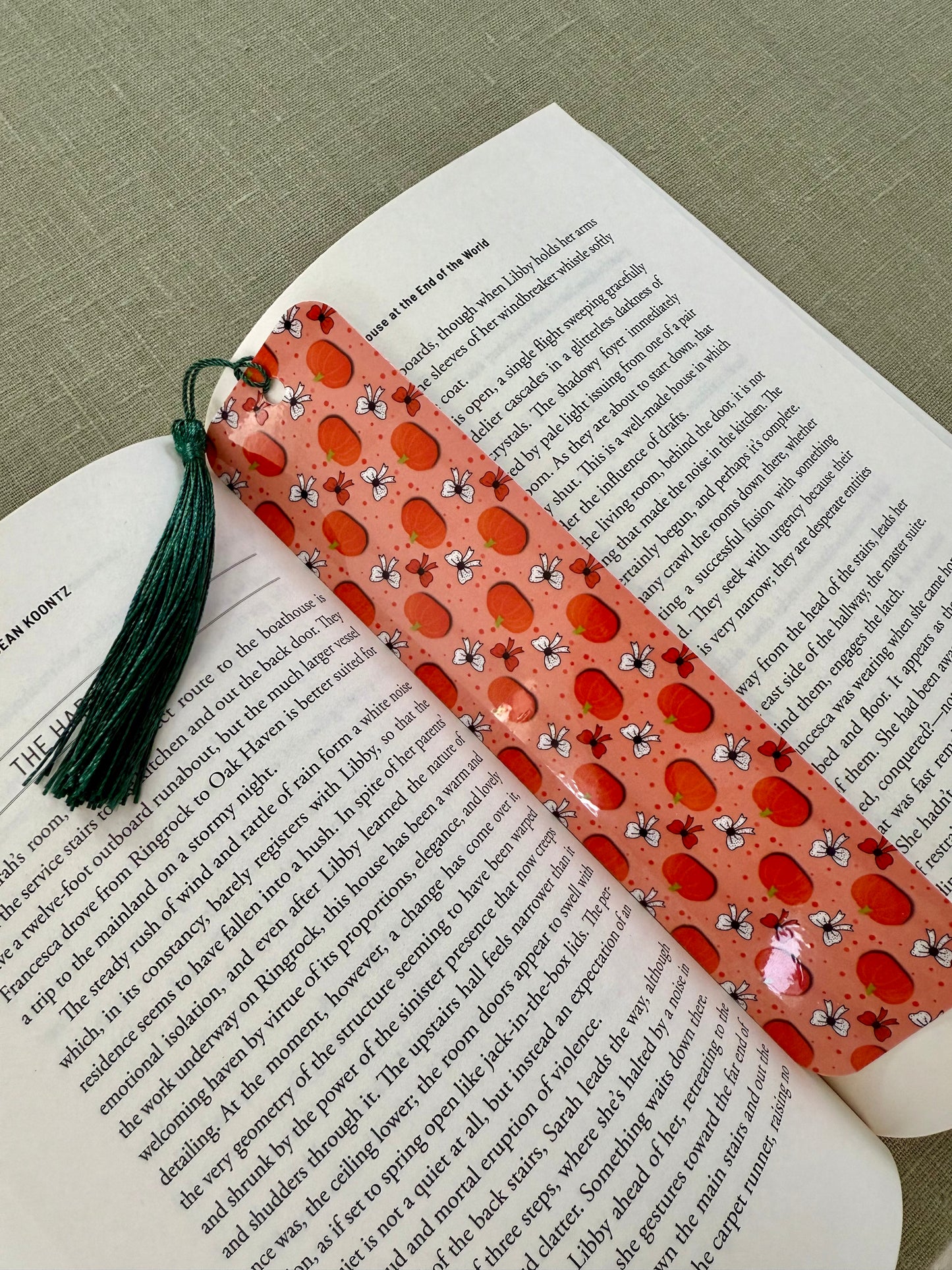 Tassel Orange Pumpkin Bookmark