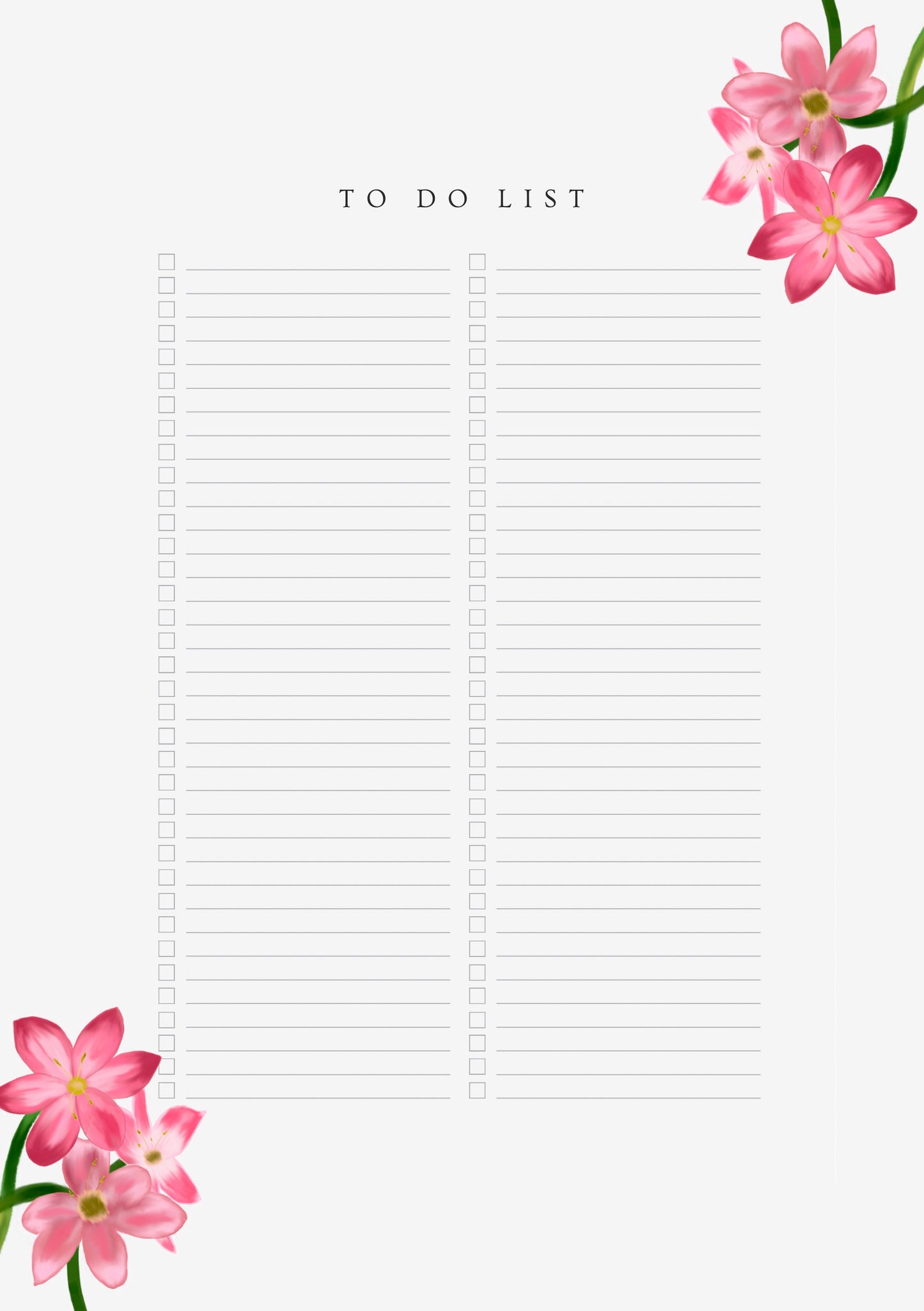 Crimson Flag Flower- 6 Hole Punched- A5 Planner Inserts - Pack of 40
