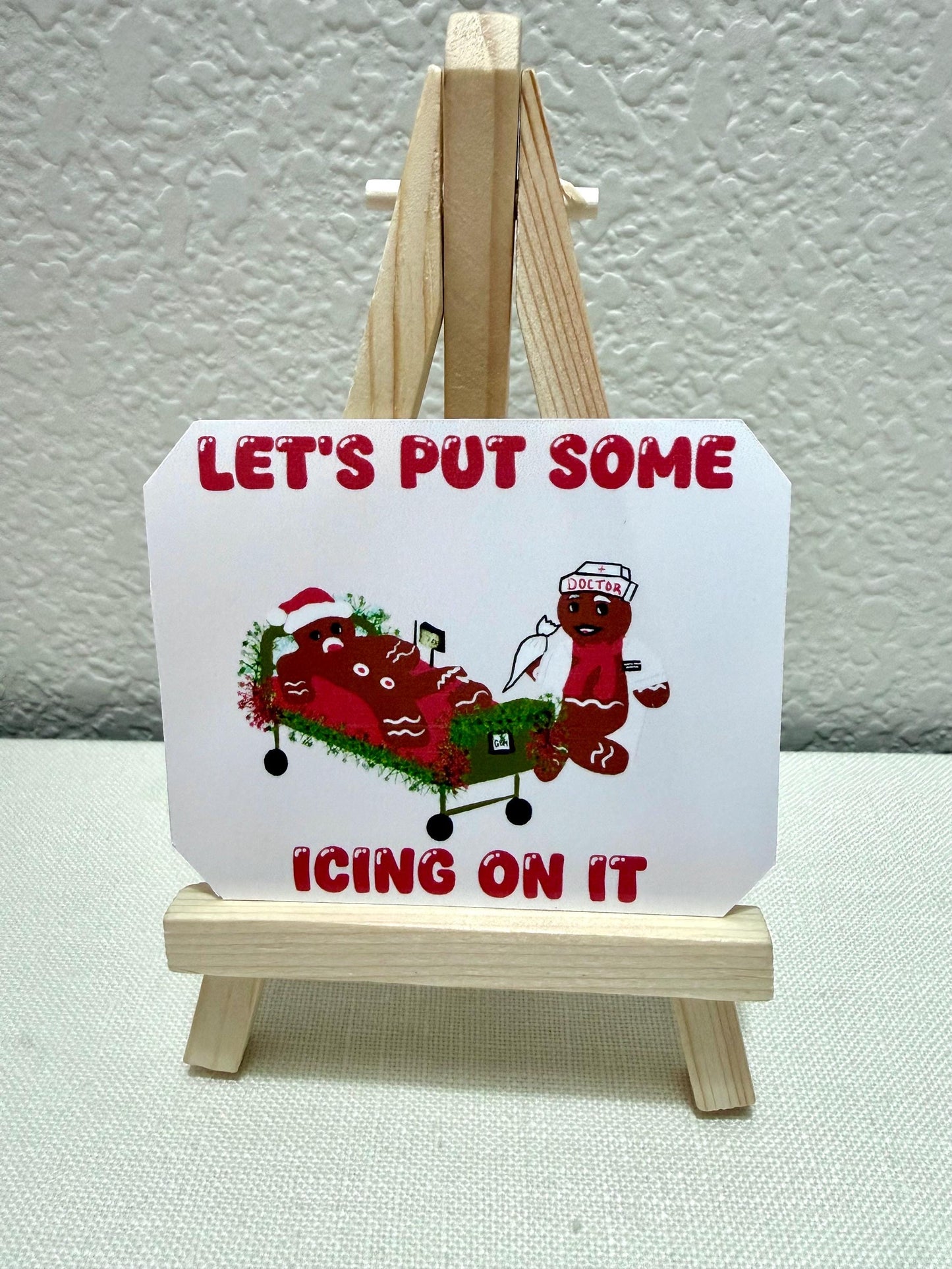 Let’s put some icing on it - funny gingerbread Christmas sticker