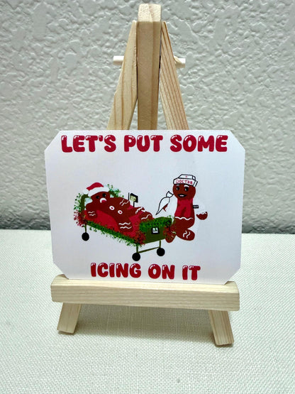 Let’s put some icing on it - funny gingerbread Christmas sticker