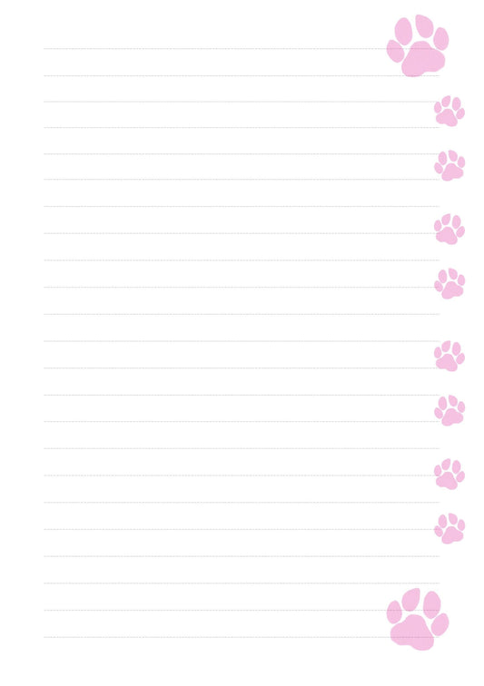 Pink Puppy Paw Planner Inserts – To-Do, Blank (40-Pack)