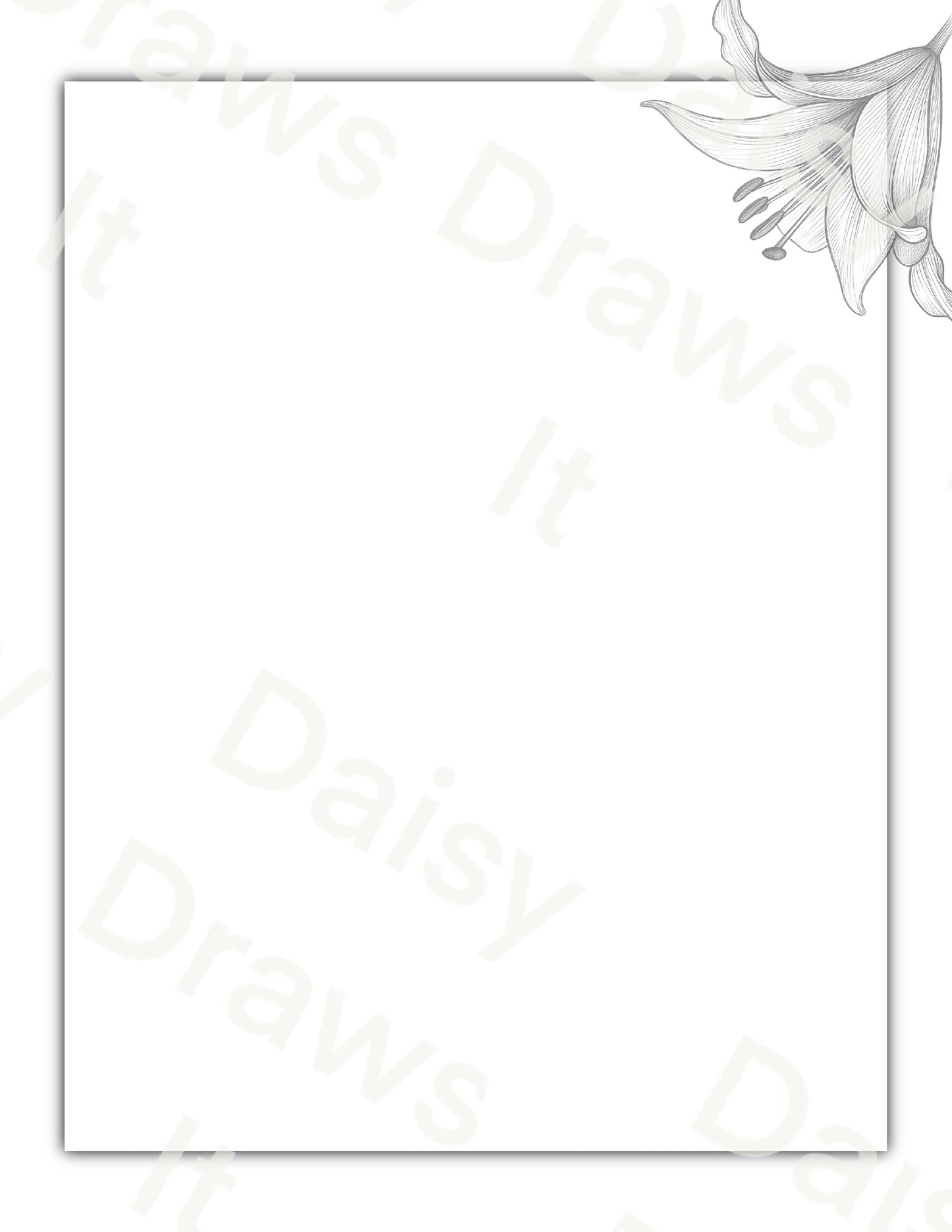 Black & White Lillies Printable Planner | Instant Download