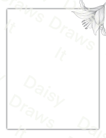 Black & White Lillies Printable Planner | Instant Download