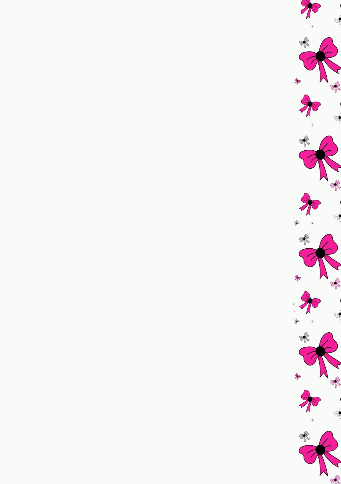 Pink Bow Planner Inserts – 50-Pack Blank / To-Do Pages  / Undated Planner Pages | Cute Stationery