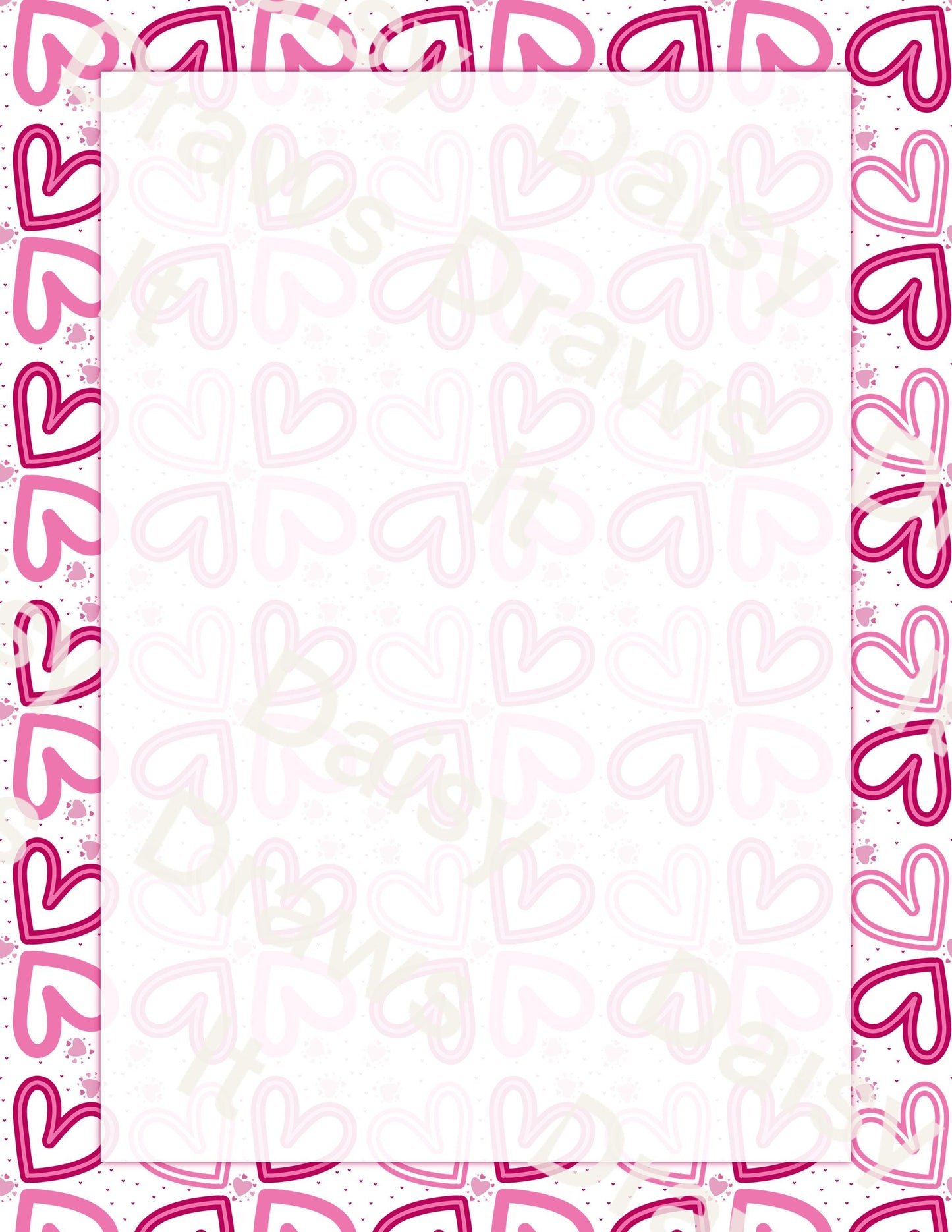 Hearts Digital Stationery for iPad - Notability & GoodNotes Paper Pack - Printable Planner Pages - Instant Download - 8 Designs