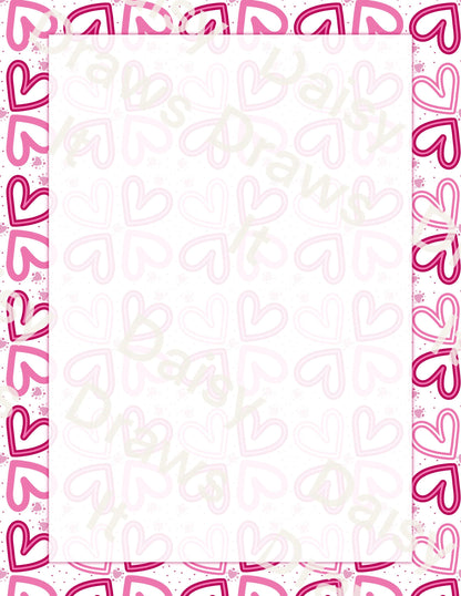 Hearts Digital Stationery for iPad - Notability & GoodNotes Paper Pack - Printable Planner Pages - Instant Download - 8 Designs