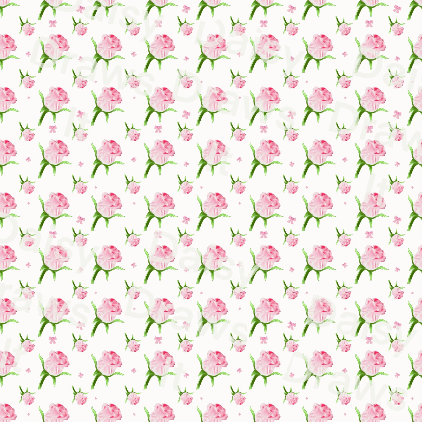 Seamless Digital Pattern | Phone Wallpaper Download | Aesthetic Background | Pink Rose Pattern for iPhone, Android, iPad & More