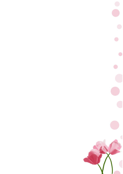 Pink Tulips A5 Planner Inserts – To-Do, Blank (40-Pack)