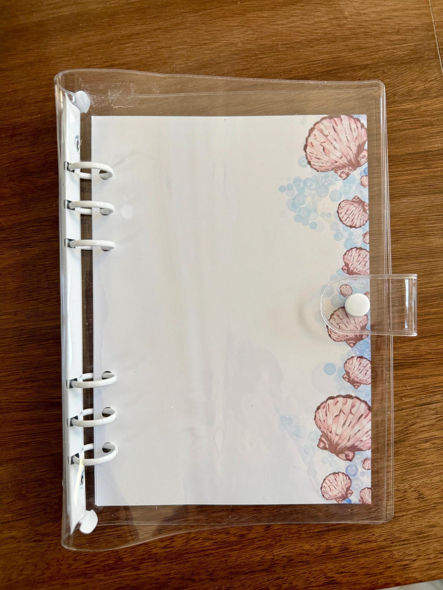 Seashells A5 Planner/ Notepad Inserts - pack of 25