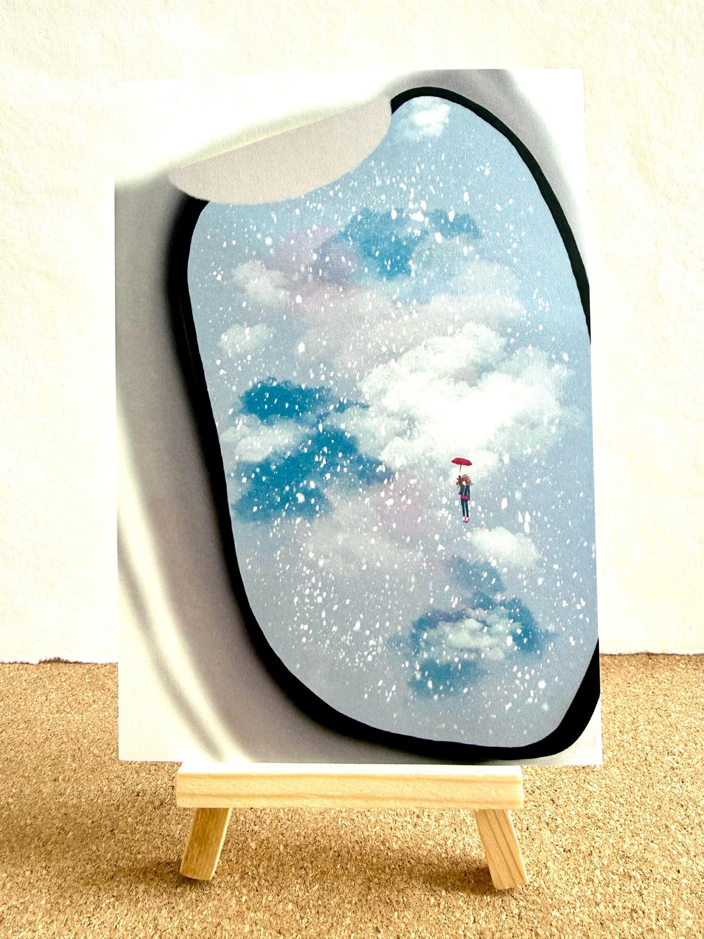 Airplane View Art Print – Travel Wall Art Print, Window Seat Aesthetic Decor, Aviation Illustration Poster, Wanderlust Home Décor