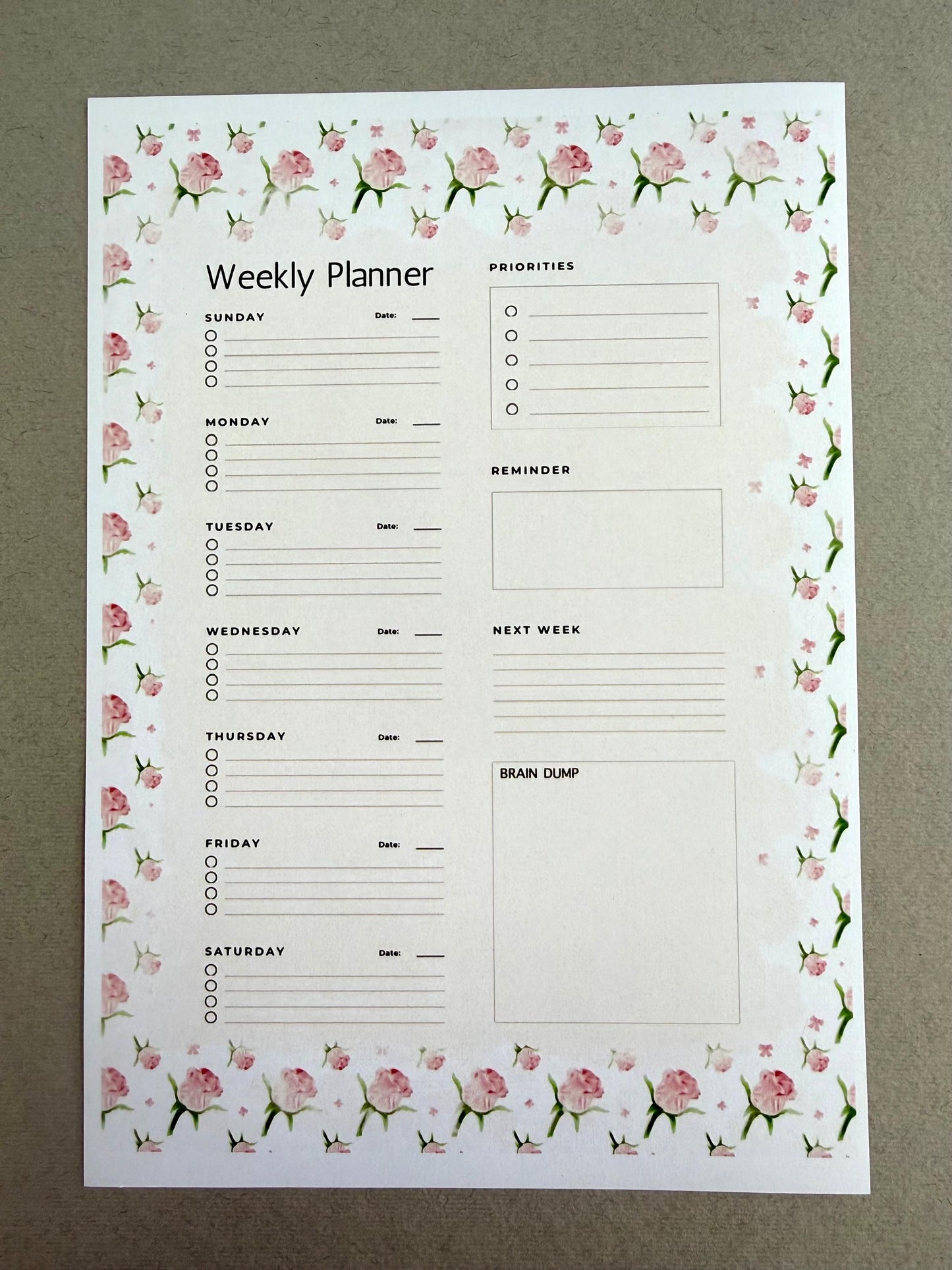 A5 “Oops” Planner Inserts – Pack of 20 | Discounted Misprint Planner Pages | 5.83 x 8.25 | Blank Backs | Mystery Stationery Bundle