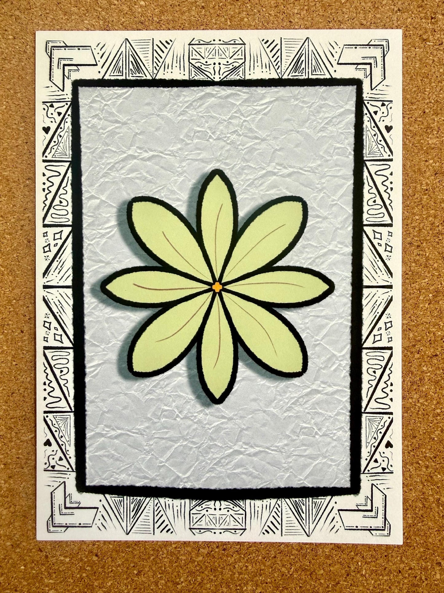 Geometric Art Print – Matte Cardstock Wall Art  | Ready-to-Frame Artwork