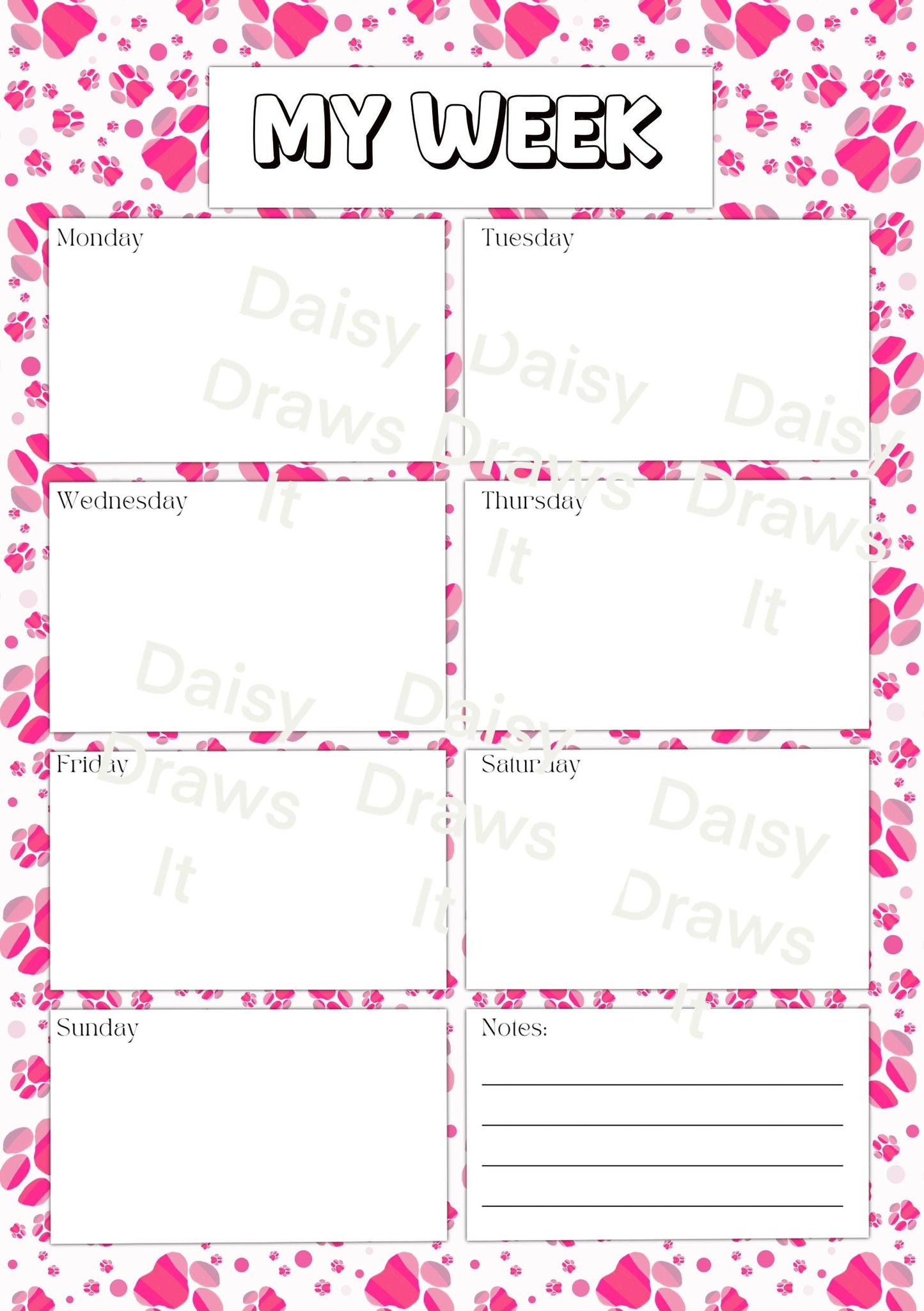 Digital Stationery for iPad | Notability & GoodNotes Paper Pack | Cute puppy Digital Notes | Printable iPad Planner Pages | Instant Download