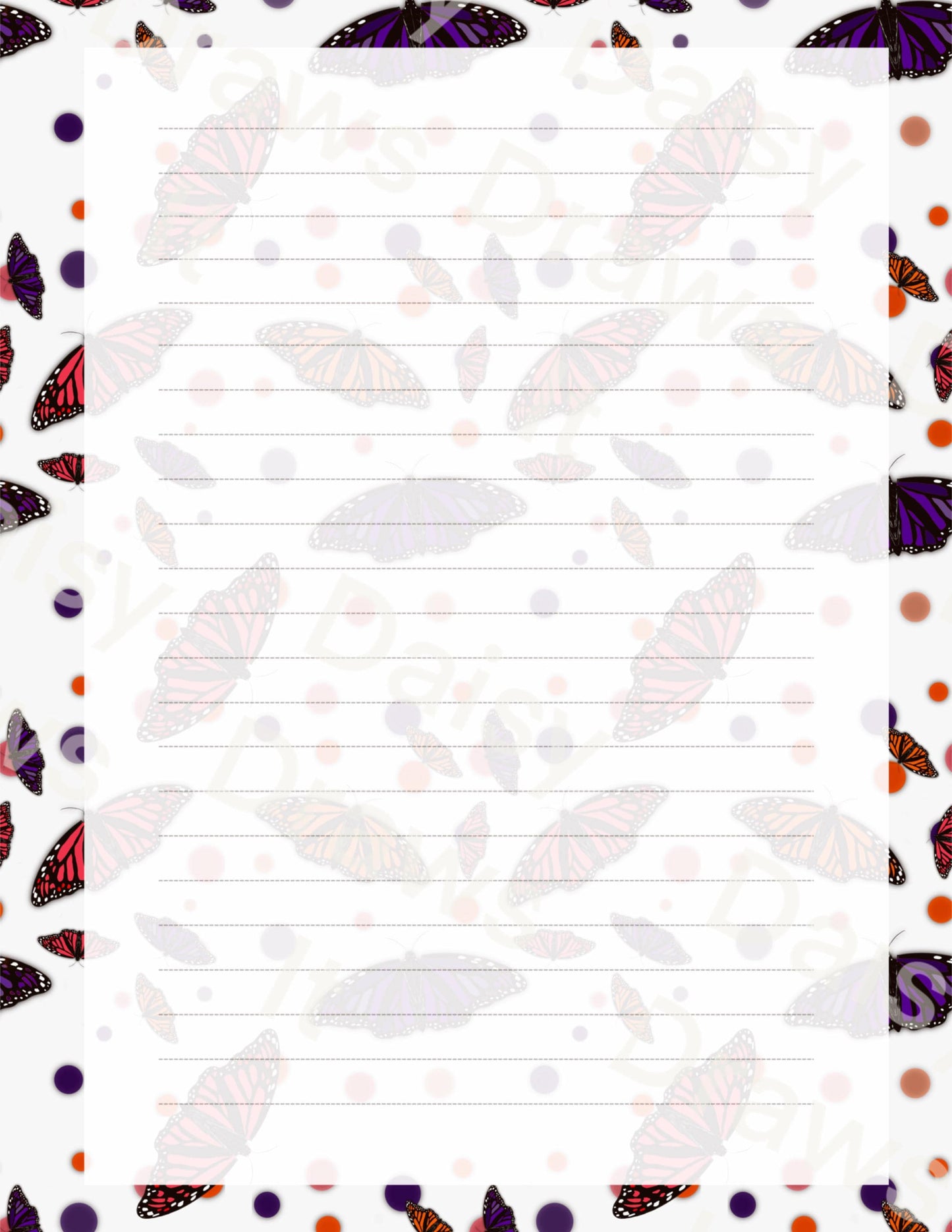 Digital Stationery for iPad | Notability & GoodNotes Paper Pack | Butterfly Digital Notes | Printable iPad Planner Pages | Instant Download