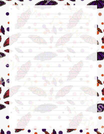 Digital Stationery for iPad | Notability & GoodNotes Paper Pack | Butterfly Digital Notes | Printable iPad Planner Pages | Instant Download