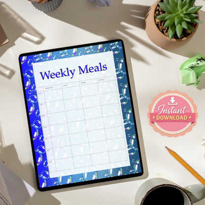 Digital Stationery for iPad | Notability & GoodNotes | Bubbles | Digital Notes | Printable iPad Planner Pages | Instant Download