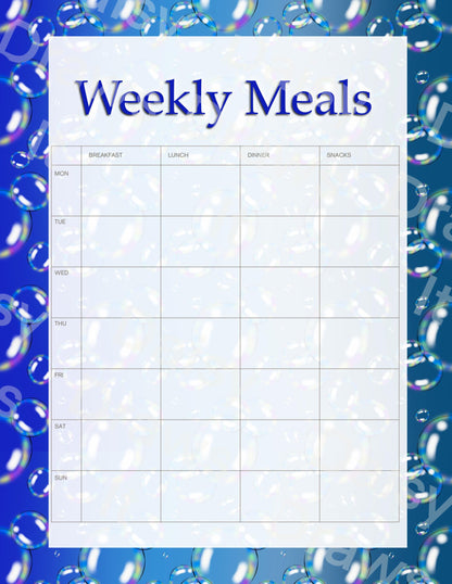 Digital Stationery for iPad | Notability & GoodNotes | Bubbles | Digital Notes | Printable iPad Planner Pages | Instant Download